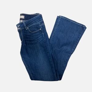 Paige H. H. Boot Premium Denim Dark 2 Button Boot Cut Jeans Woman's size 29